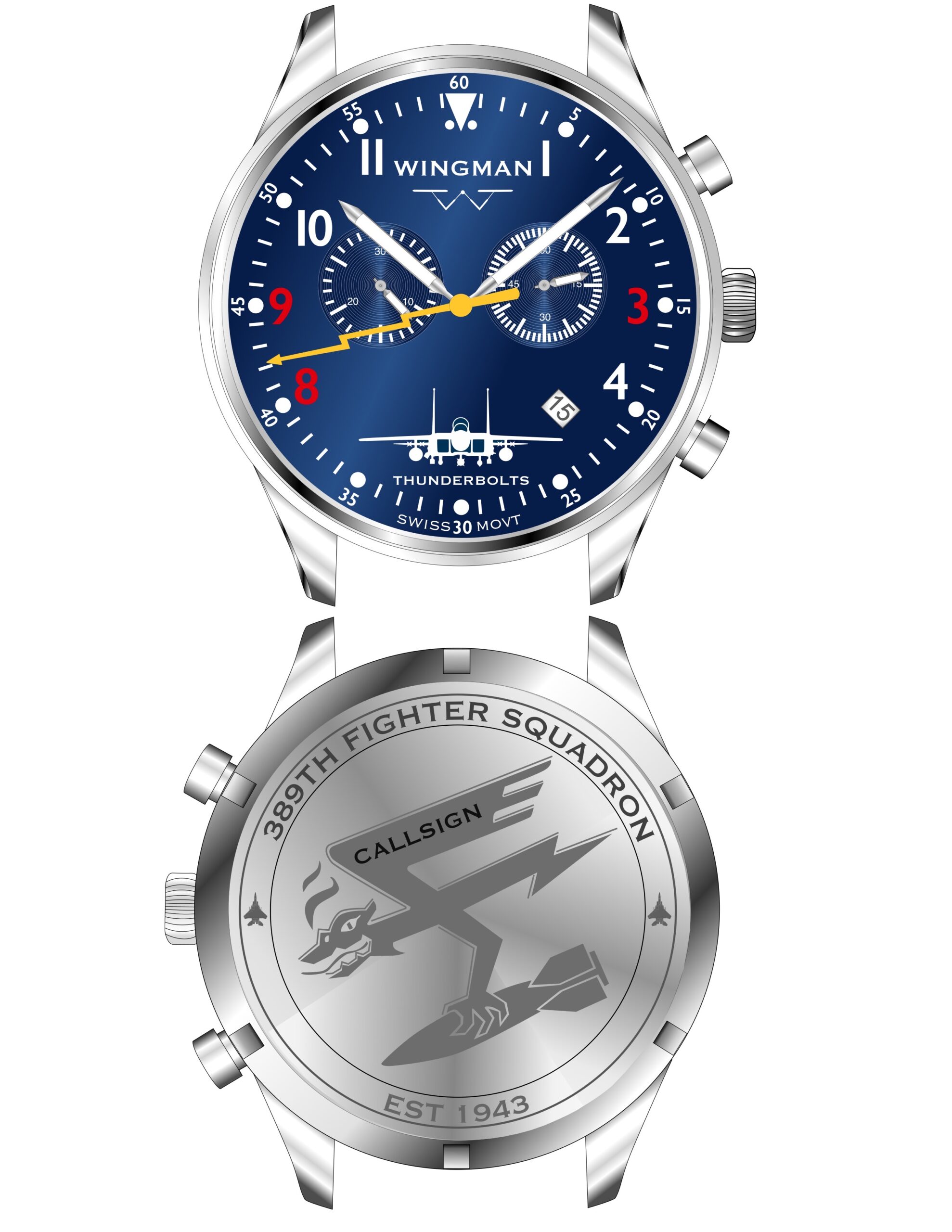 389th FS Blue Custom Watch