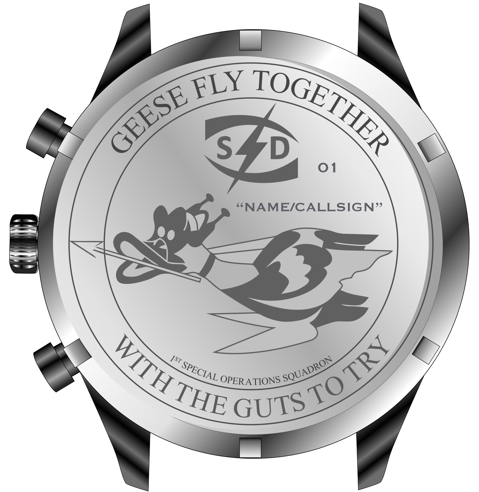 1st SOS Custom Watch Caseback