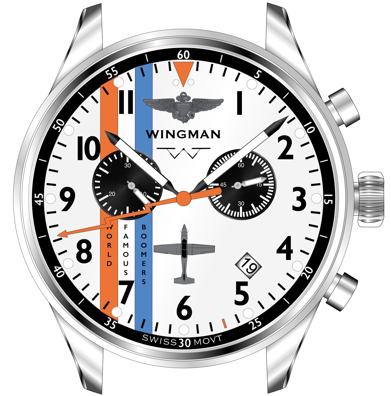 VT-27 Boomers White Custom Watch