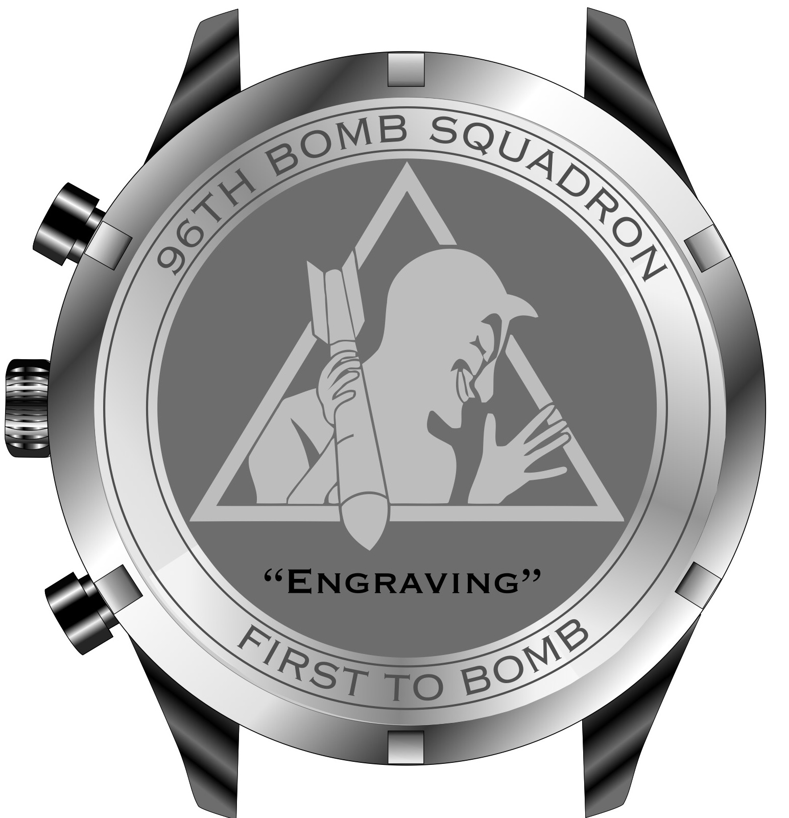 96th BS Custom Quartz Watch Caseback