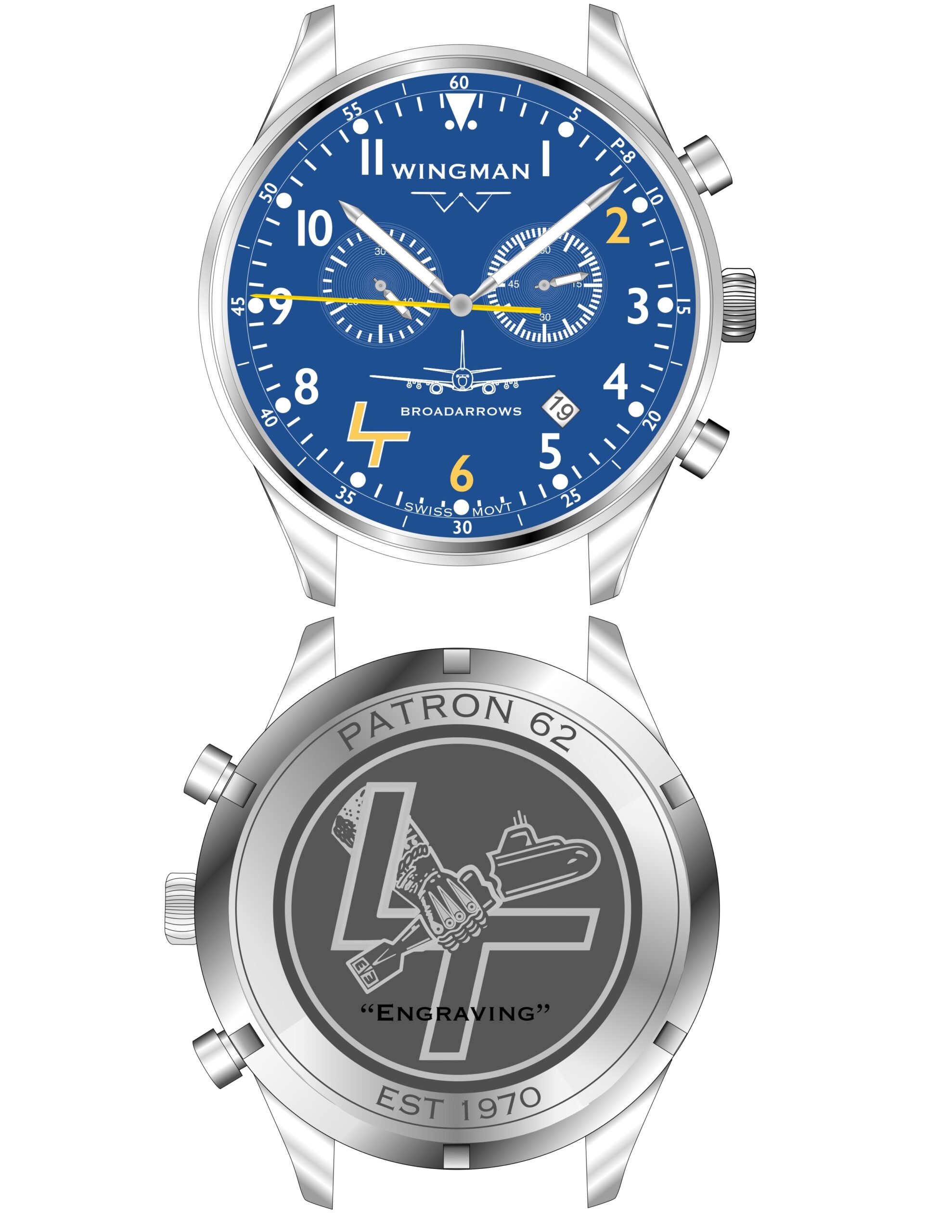 Patron 62 Custom Quartz Watch Design