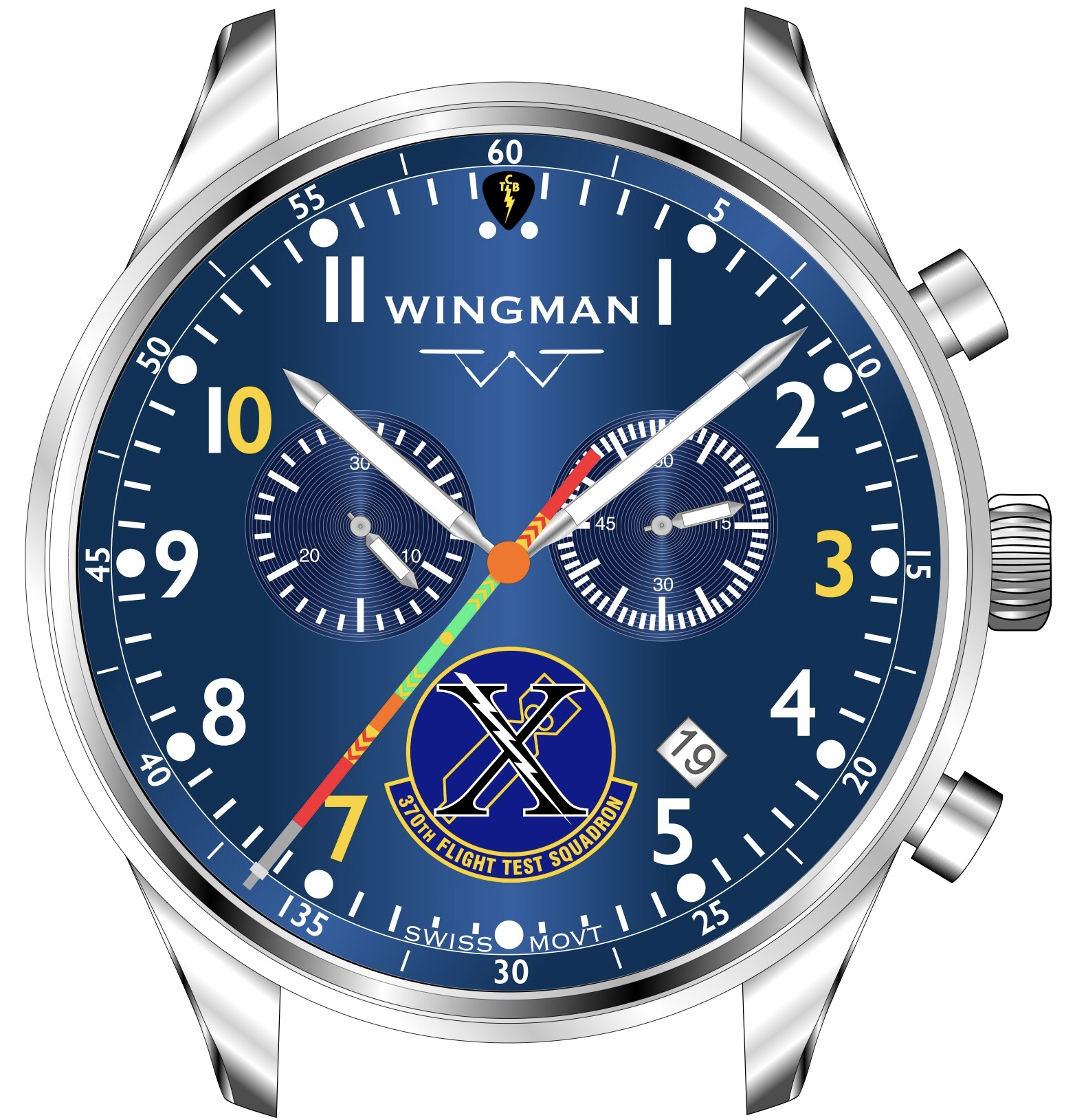 370th FLTS Blue Custom Watch