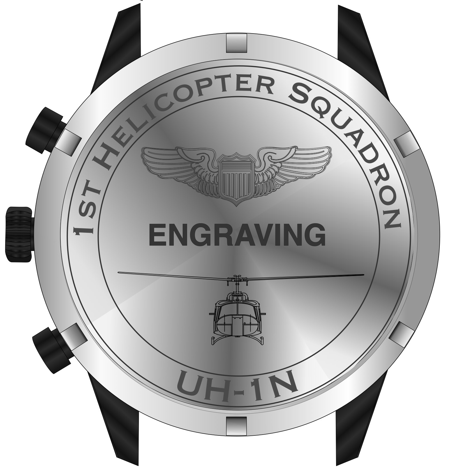 Pilot Caseback 1st Helicopter Squadron Custom Watch