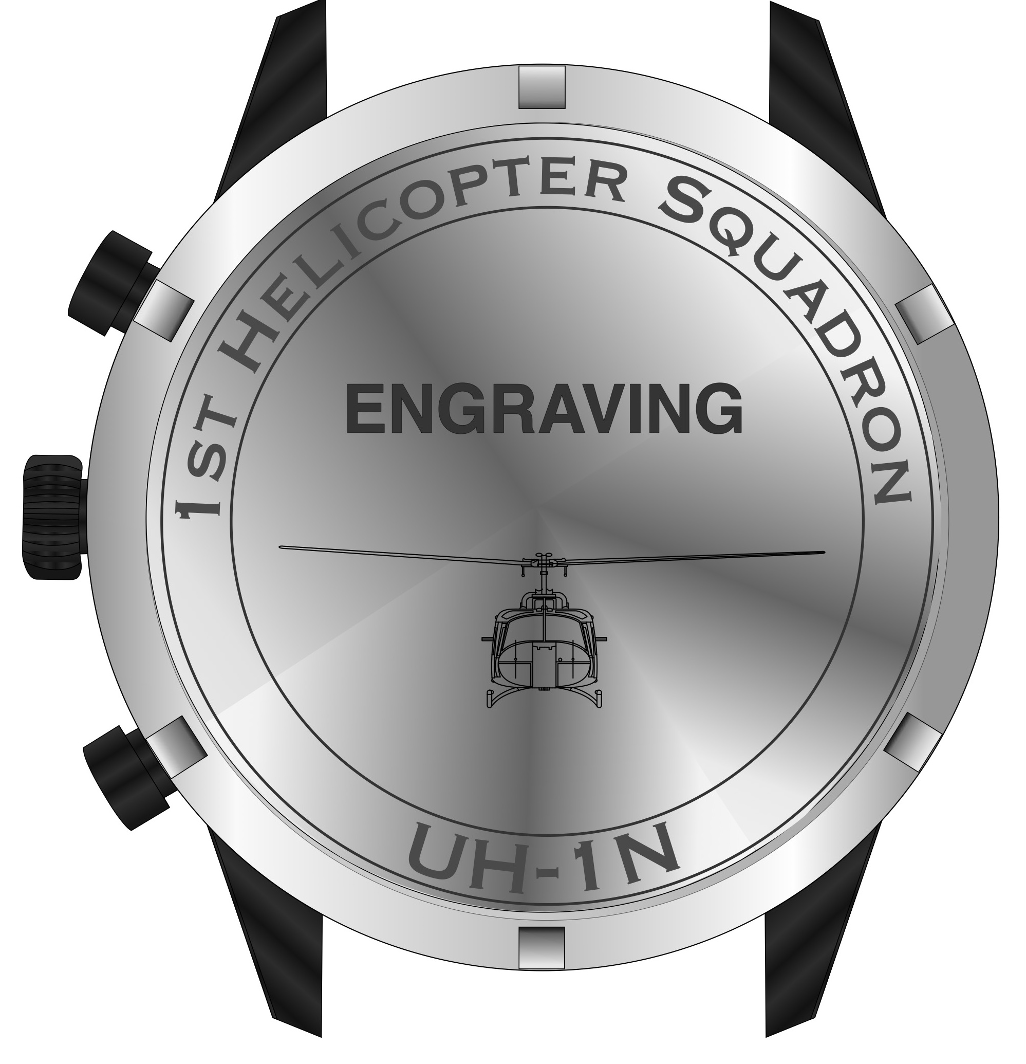 Standard Caseback 1st Helicopter Squadron Custom Watch