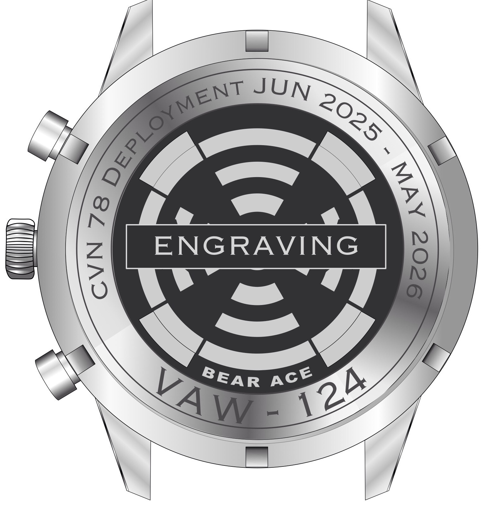 Caseback A: Deployment Date VAW-124 Custom Watch