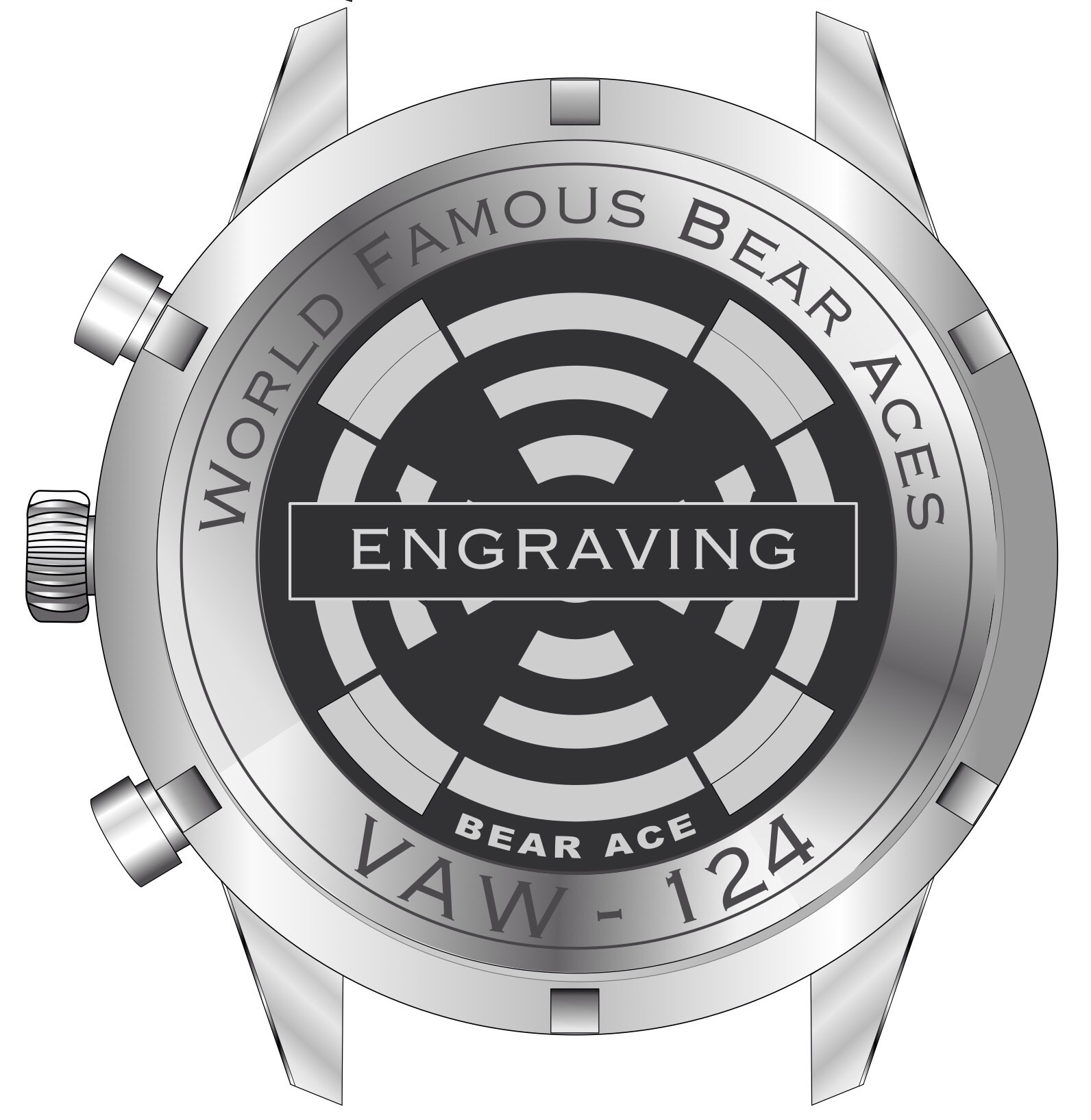 Caseback B : Standard Caseback VAW-124 Custom Watch