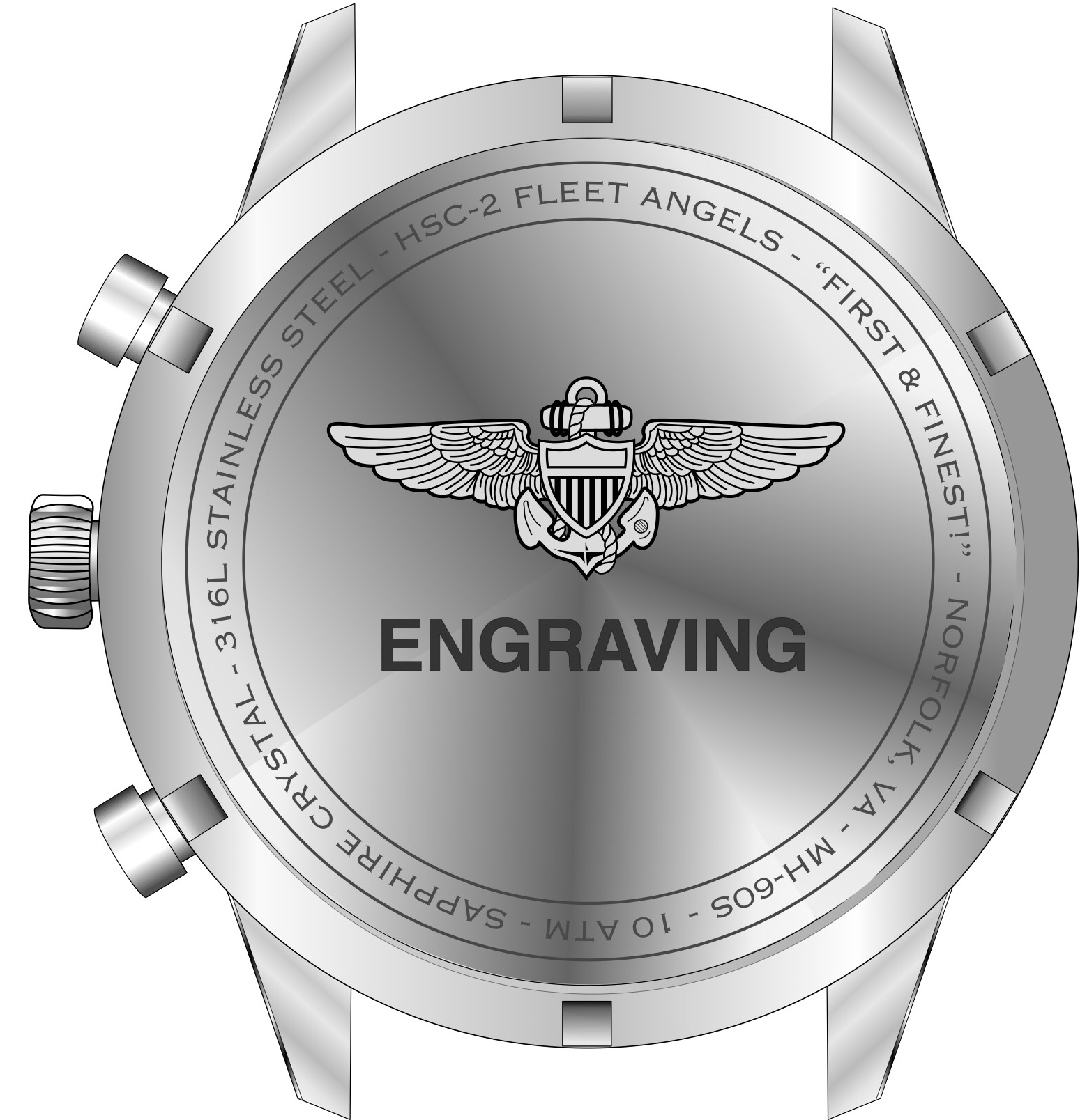 Caseback Option A- HSC-2 Custom Watch