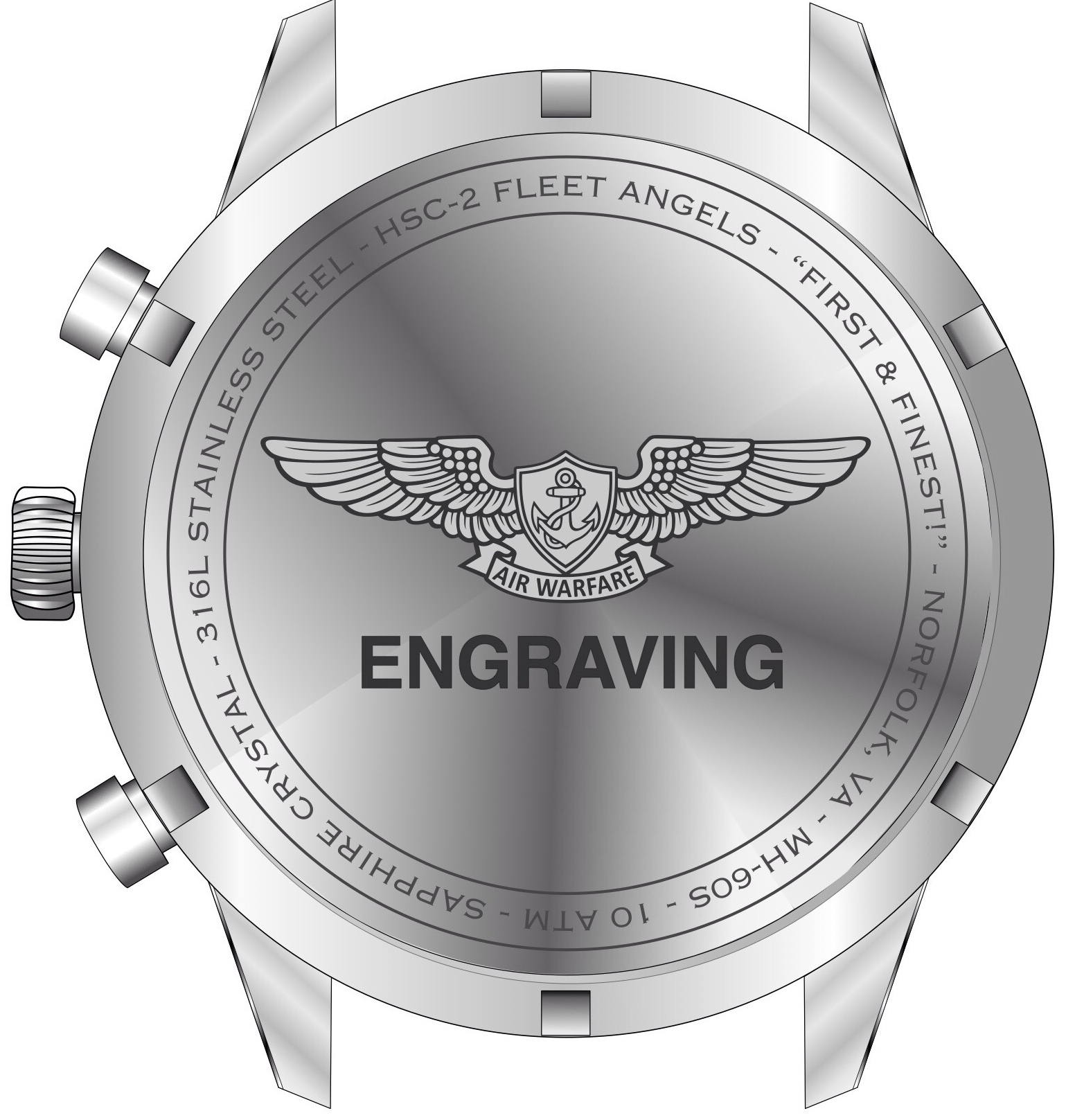 Caseback Option B- HSC-2 Custom Watch