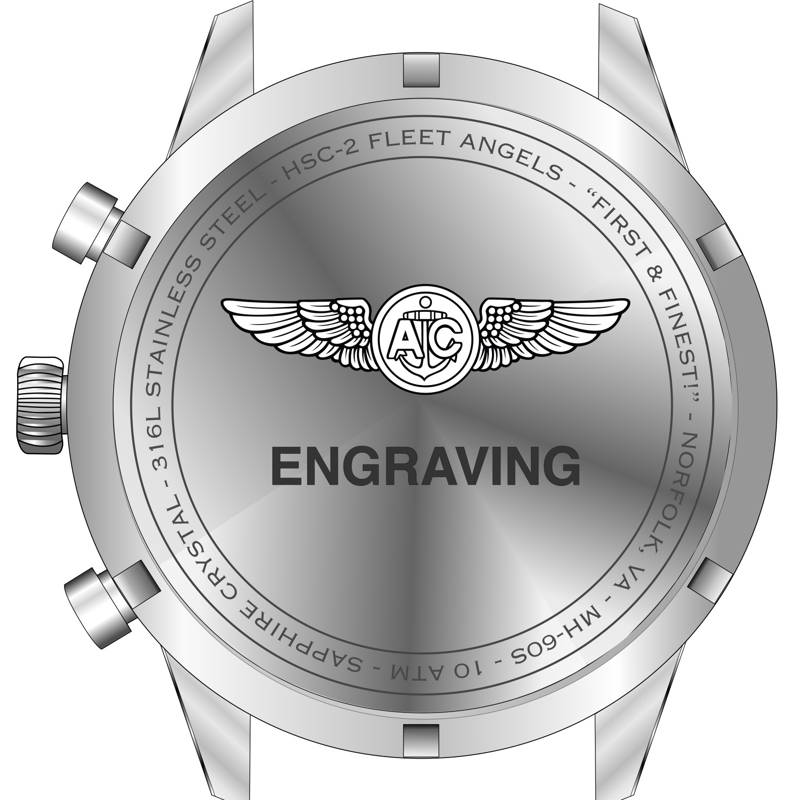 Caseback Option C- HSC-2 Custom Watch